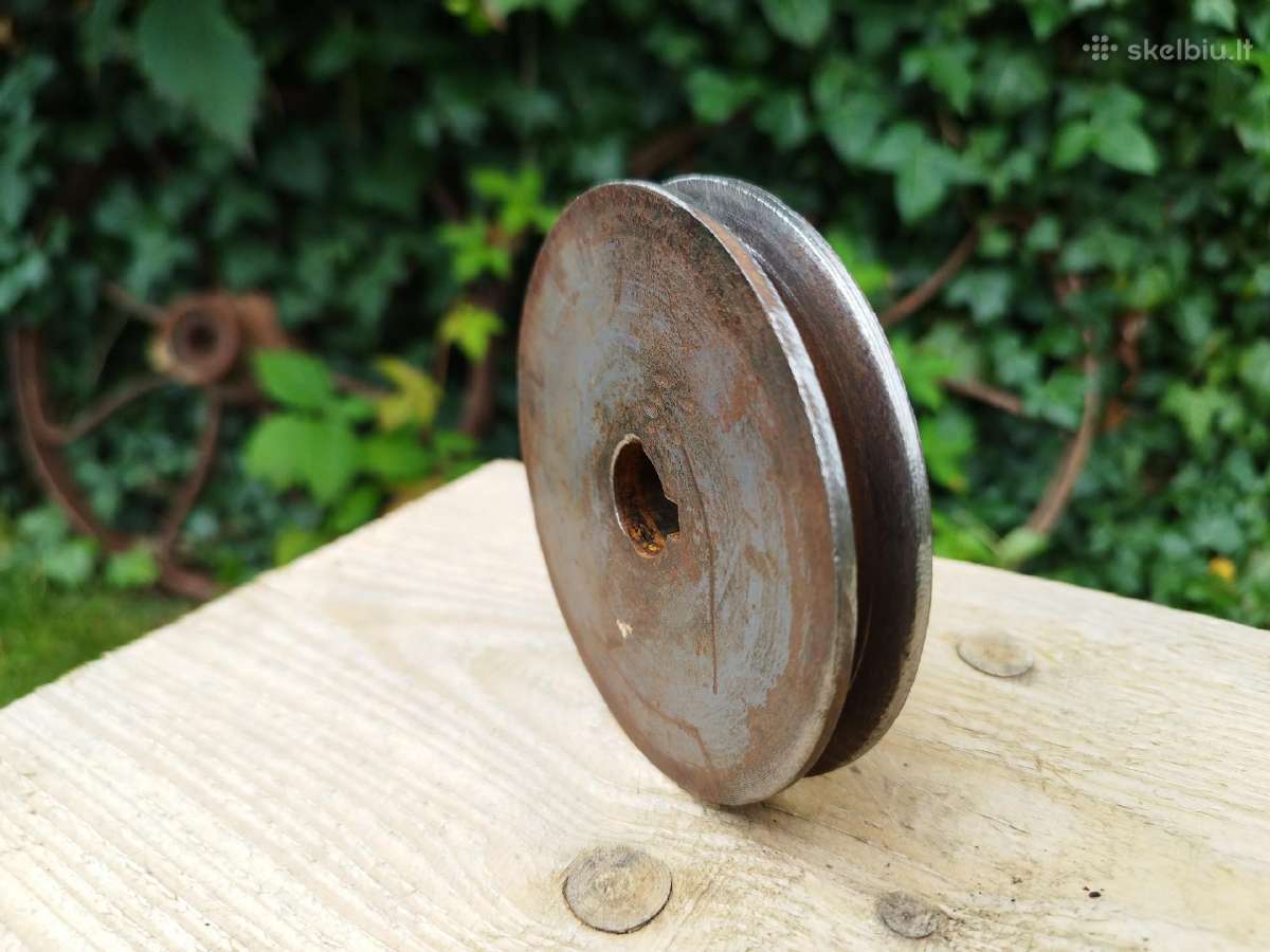 Metalinis skriemulys škivas variklio ašies 10cm - nuotraukos Nr. 3