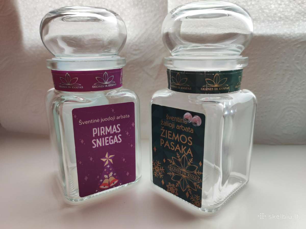 Stikliniai indeliai arbatai laikyti - nuotraukos Nr. 2