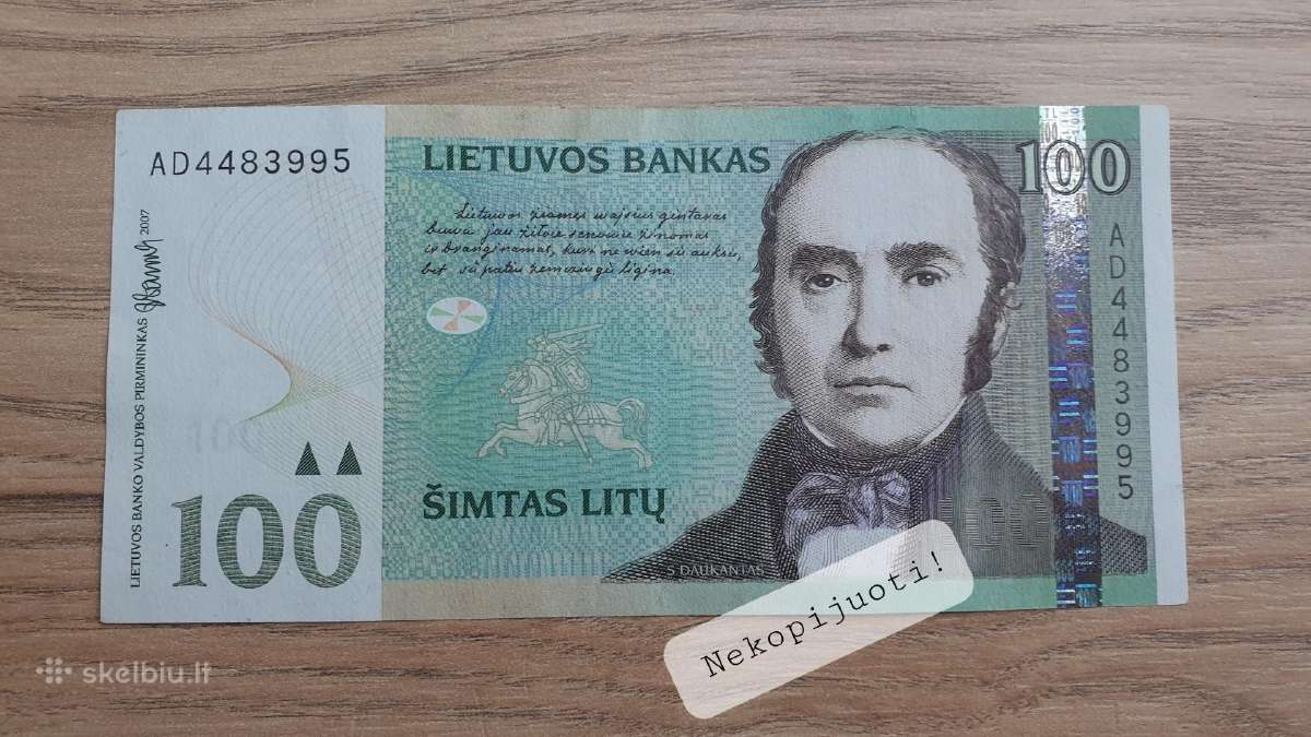 2007 metų 100 litų