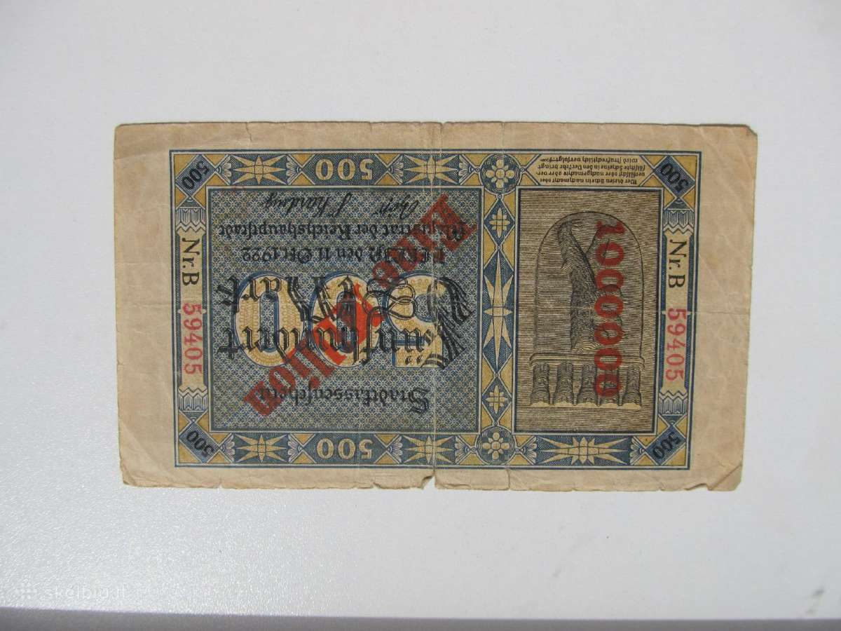 1 milijonas markiu , Berlynas Vokietija , 1923