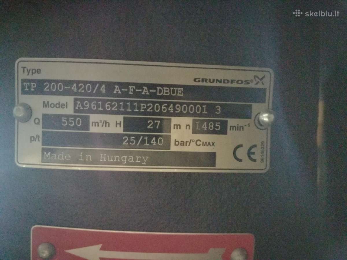 Grundfos Tp 200-420/4 siurblys - nuotraukos Nr. 2