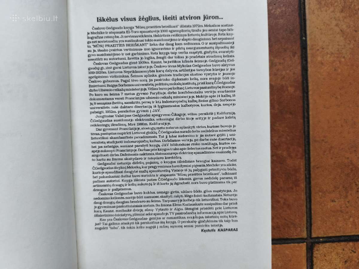 Č. Gedgaudas "Mūsų praeities beieškant" 1994 metai - nuotraukos Nr. 4