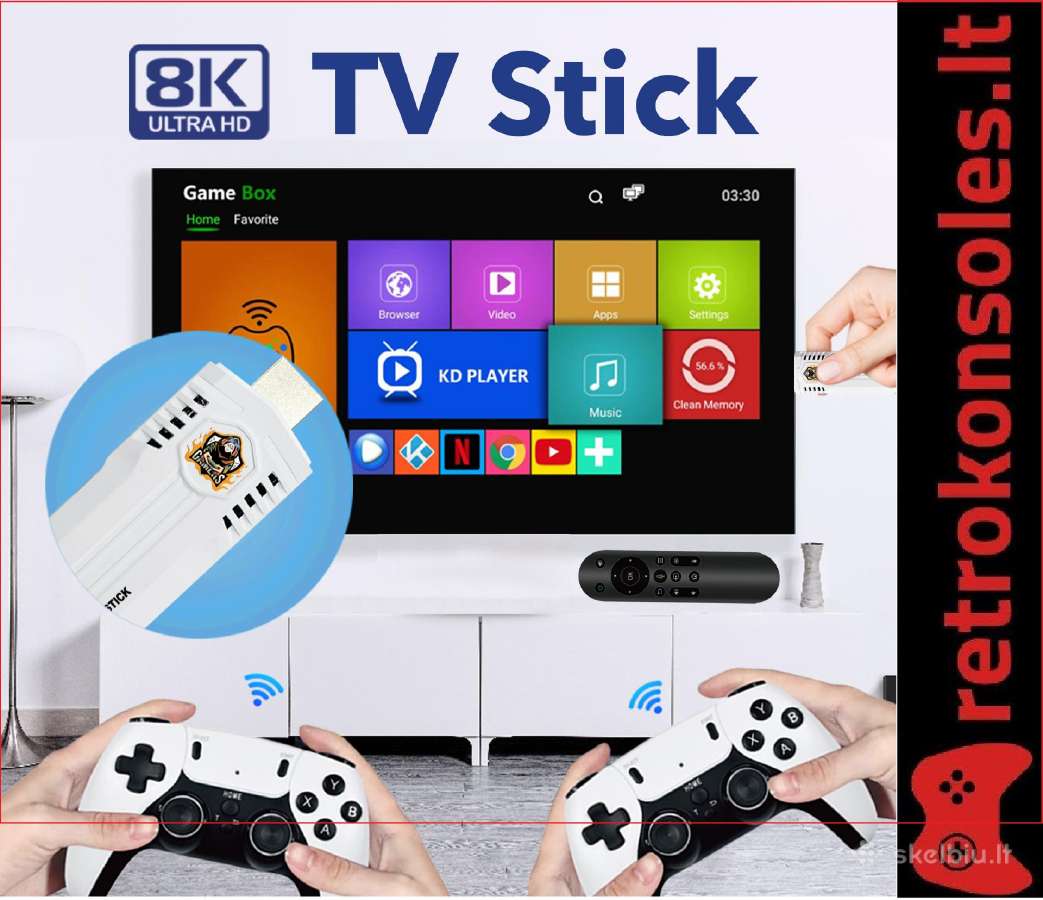 Retro žaidimų konsolė/android TV box K8 Pro (Sale)