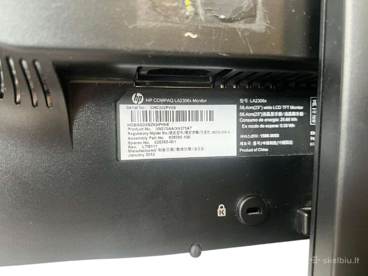 Hp Compaq La2306x 23 Fhd monitorius + 3 mėn. gara - nuotraukos Nr. 7