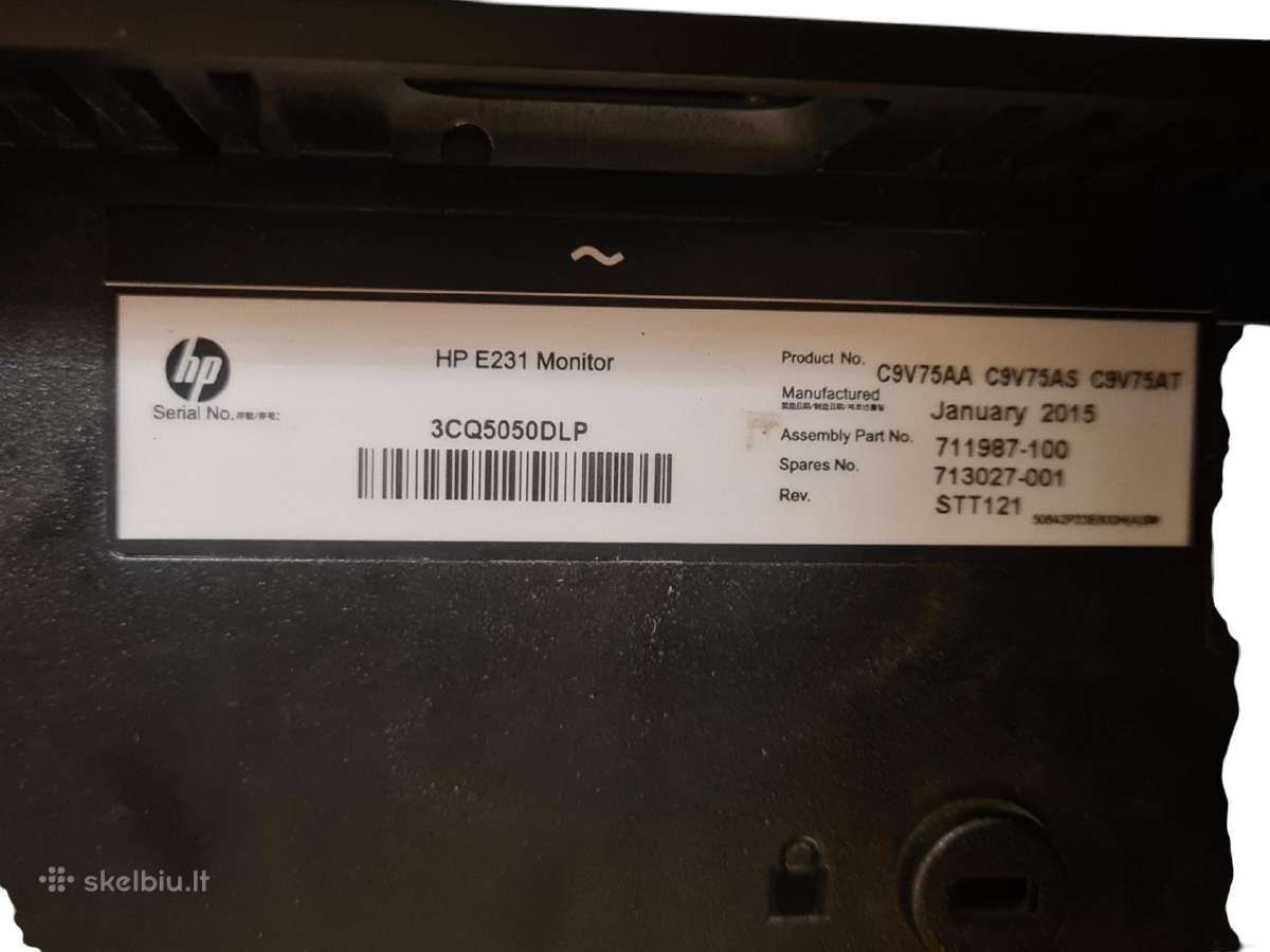 Hp Elitedisplay E231 23 Fhd monitorius + 3 mėn. - nuotraukos Nr. 6