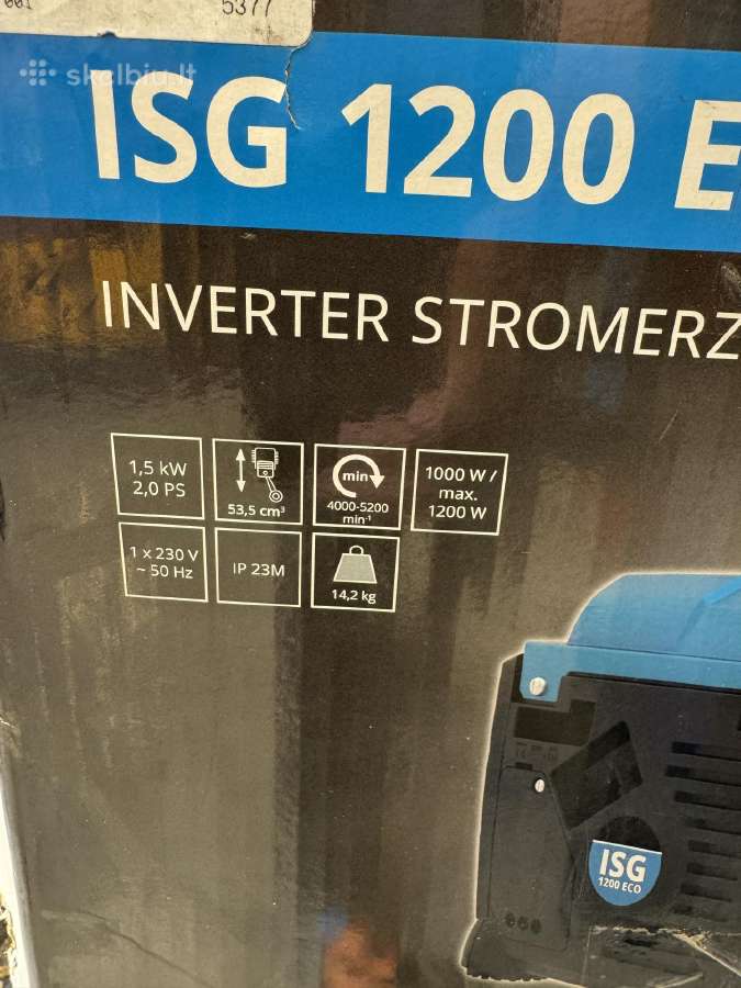Inverterinis generatorius Isg 1200 Eco - nuotraukos Nr. 7