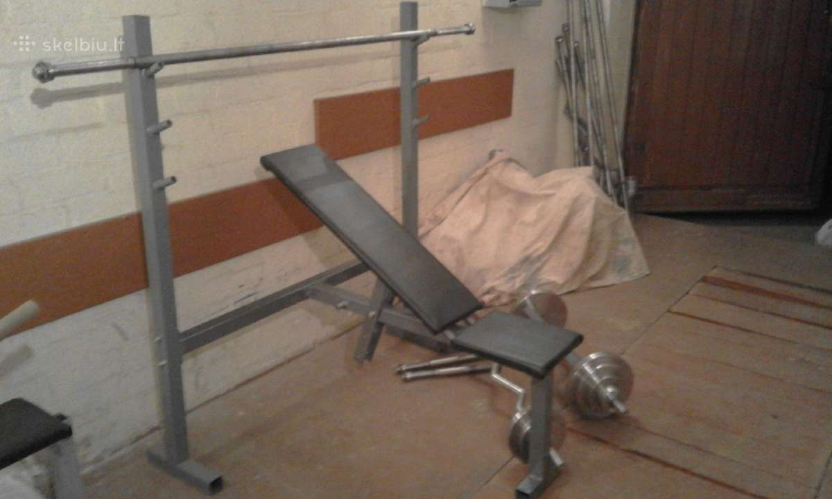 Stanga 152kg, hanteliai 2x74kg - nuotraukos Nr. 6