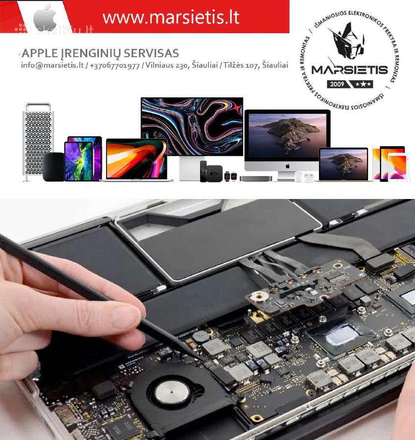 Apple nešiojamų ir stacionarių kompiuterių remonta