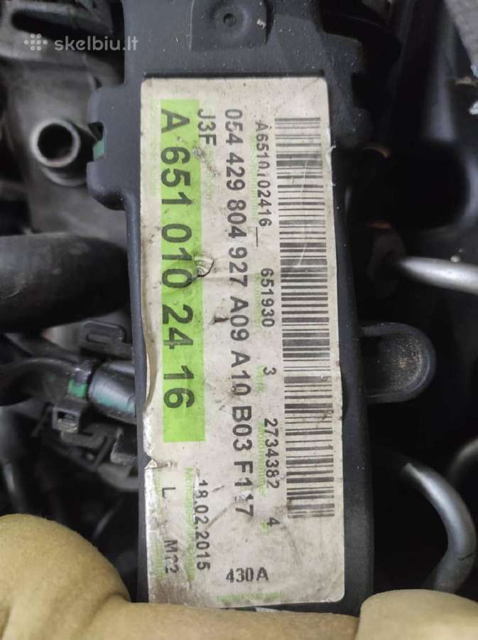 Mercedes Benz Cla 200d 130kw variklis 651930 - nuotraukos Nr. 9