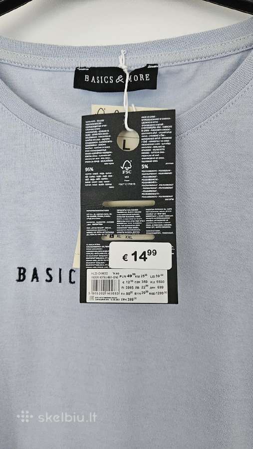 Marškinėliai tr.r. Basics&more Dydis L - nuotraukos Nr. 4
