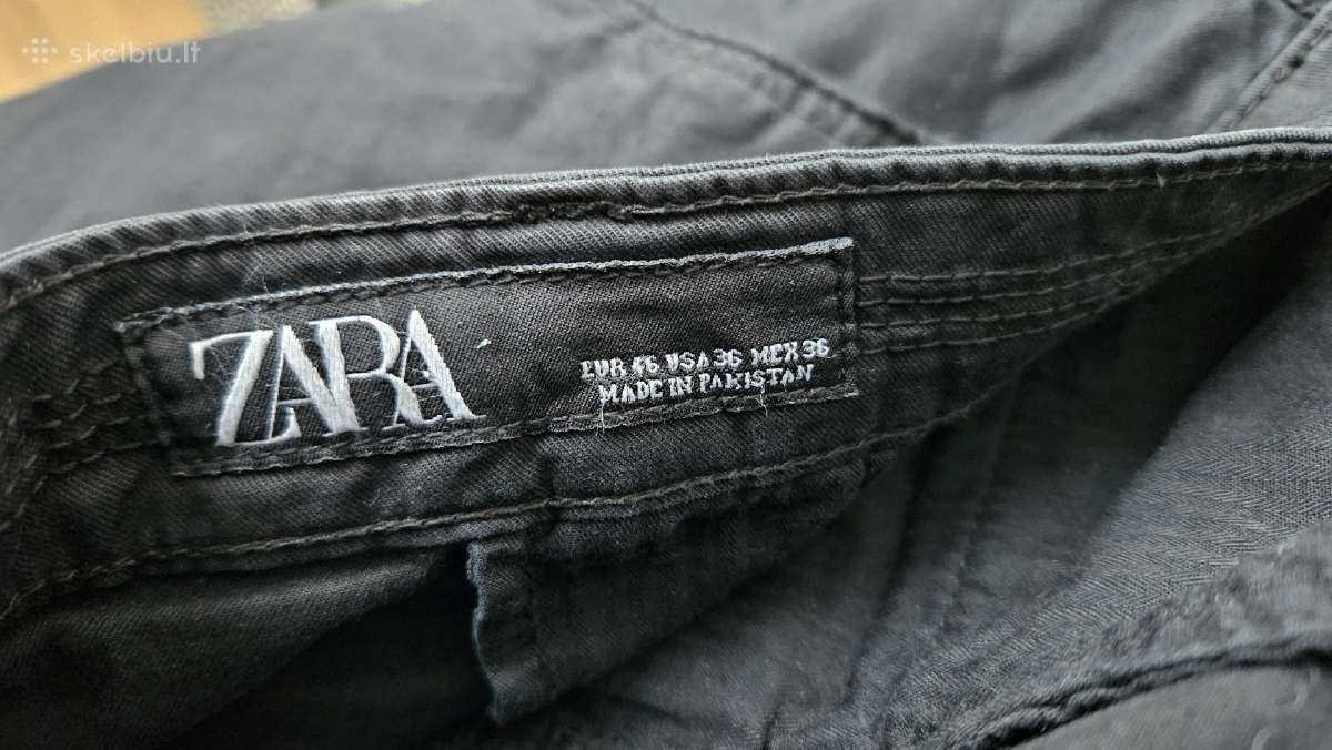 Kelnės Chino Zara Dydis 46 Spalva Juoda ir Mėlyna - nuotraukos Nr. 5