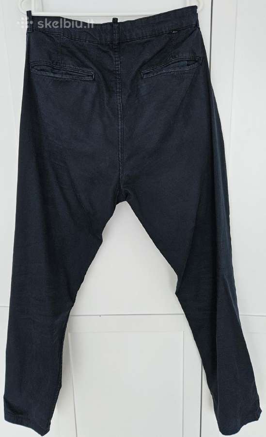Kelnės Chino Zara Dydis 46 Spalva Juoda ir Mėlyna - nuotraukos Nr. 7