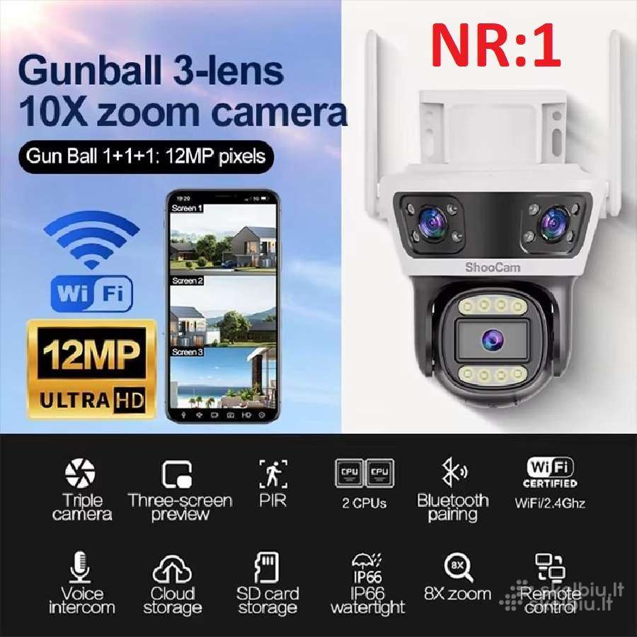 4G WiFi Vaizdo kameros, 1-8 vnt. kameru komplektai - nuotraukos Nr. 2
