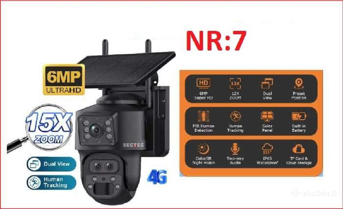 4G WiFi Vaizdo kameros, 1-8 vnt. kameru komplektai - nuotraukos Nr. 8