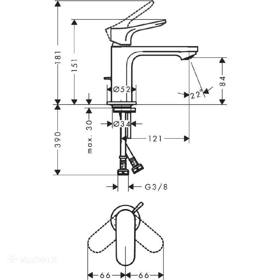 Maišytuvas Hansgrohe Format Pro 2.0 Wtm 80 (2) - nuotraukos Nr. 2
