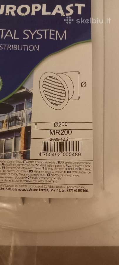 Ventiliacijos grotelės Europlast Mr200 - nuotraukos Nr. 2