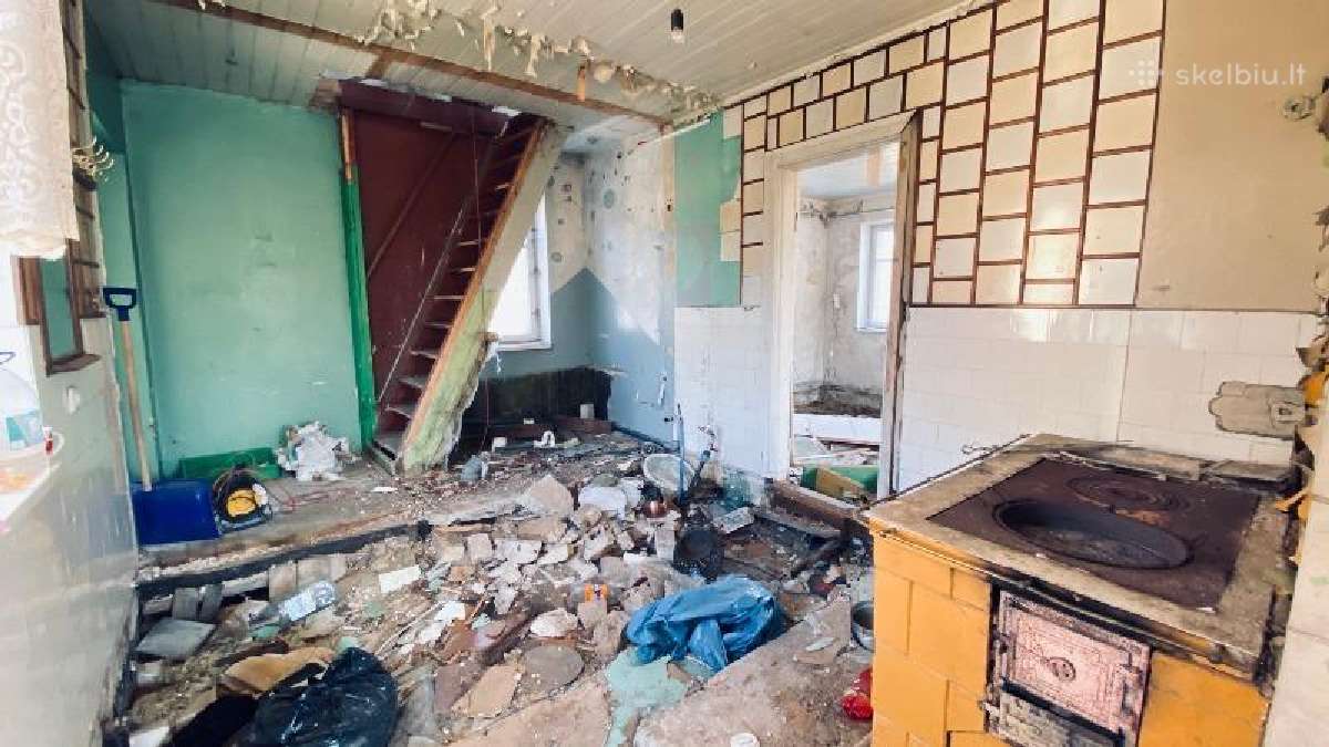Mažeikių r Gyvoliuose parduodu mūrinį namą - nuotraukos Nr. 15