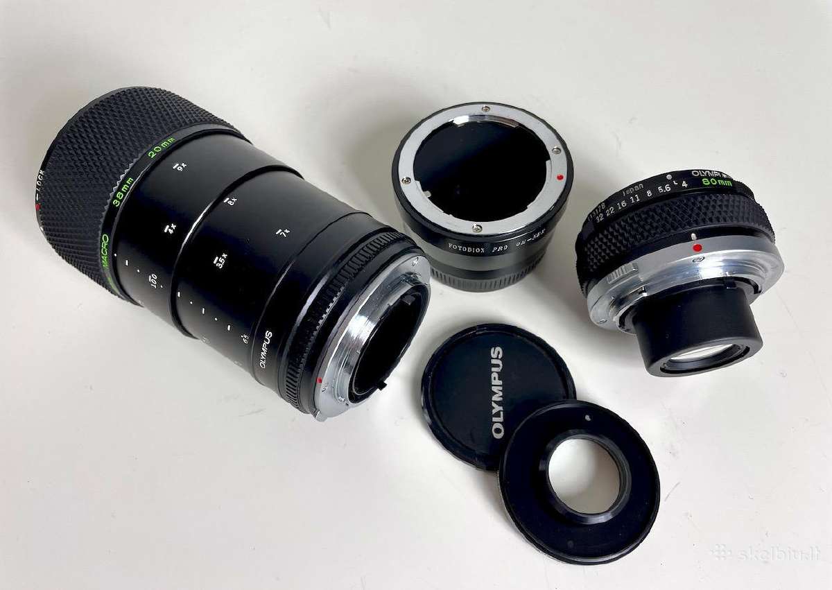 Olympus makro objektyvas 80 + 170mm su Sony E
