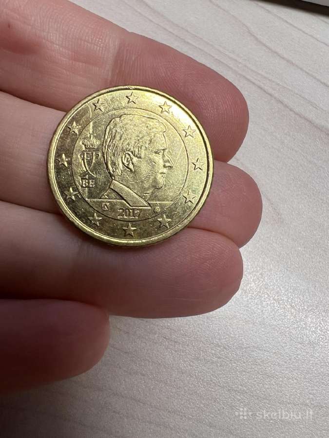 50 euro centų moneta Belgija