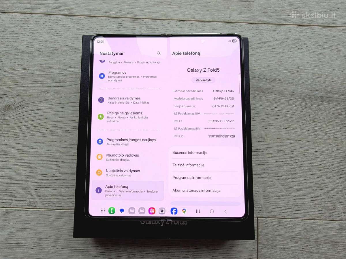 Samsung Z Fold 5 512 GB / 12gb RAM - nuotraukos Nr. 16