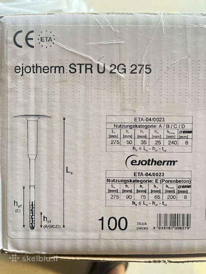 Smeigės Ejot įsukamos 275 mm