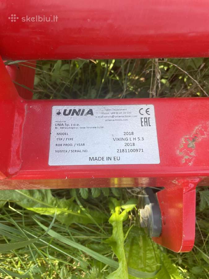 Kultivatorius Unia Viking L H 5,3 - nuotraukos Nr. 3