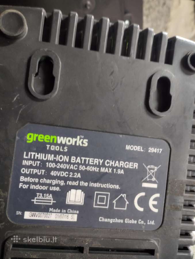 Akumuliatoriaus pakrovėjas greenworks .meec - nuotraukos Nr. 3