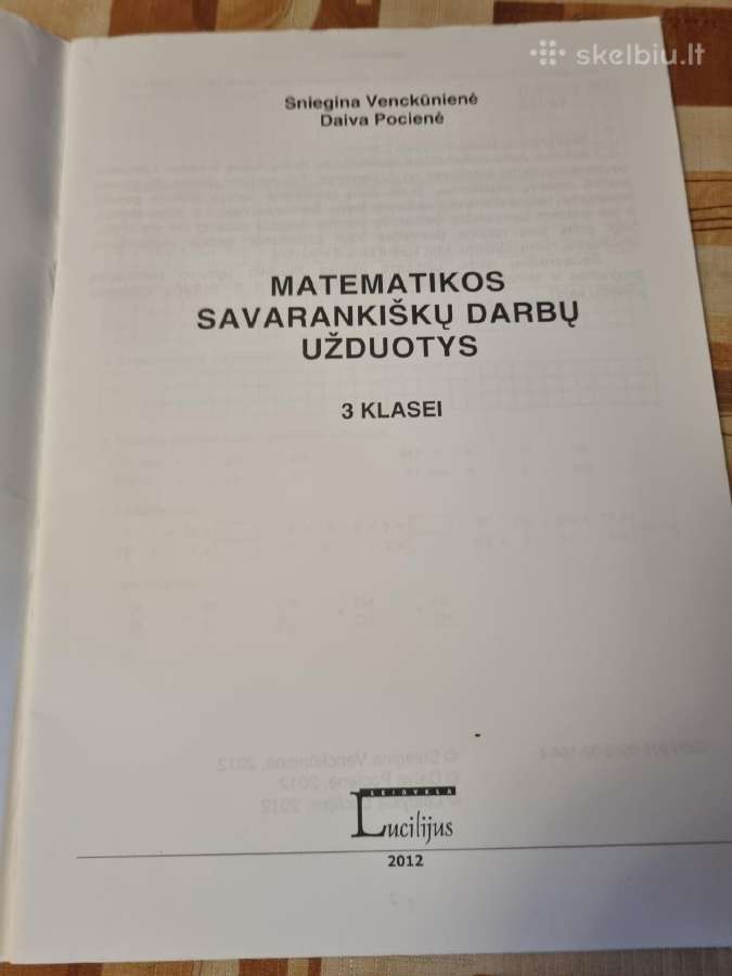 Matematikos savarankiškų darbų užduotys 3 klasė - nuotraukos Nr. 2