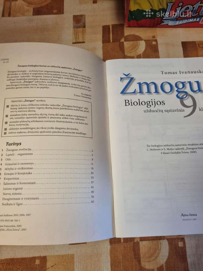 Žmogus Biologijos užduočių sąsiuvinis 9 klasė - nuotraukos Nr. 2