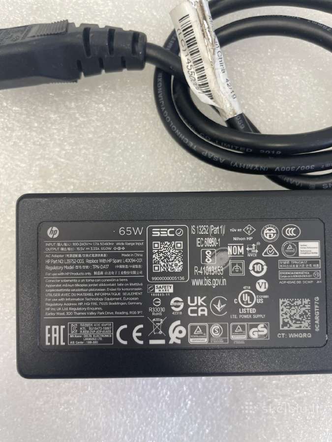 Originalus hp pakrovėjas 19.5v 3.33a 65w