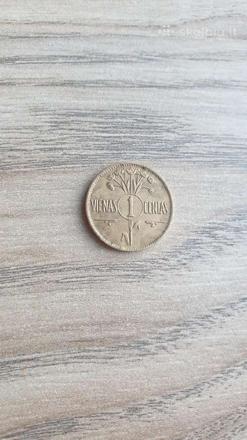 1925 metų 1 centas smetoniškas