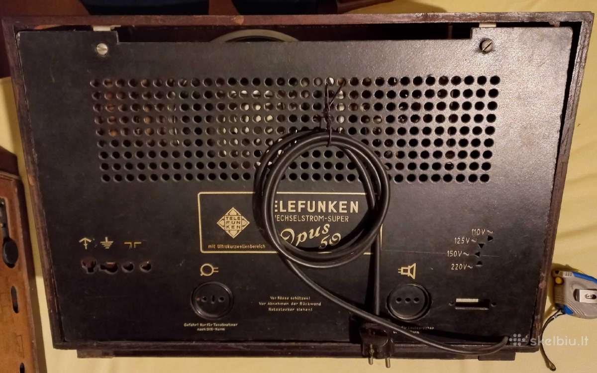 Lempinė radija Telefunken Opus 50 - nuotraukos Nr. 4