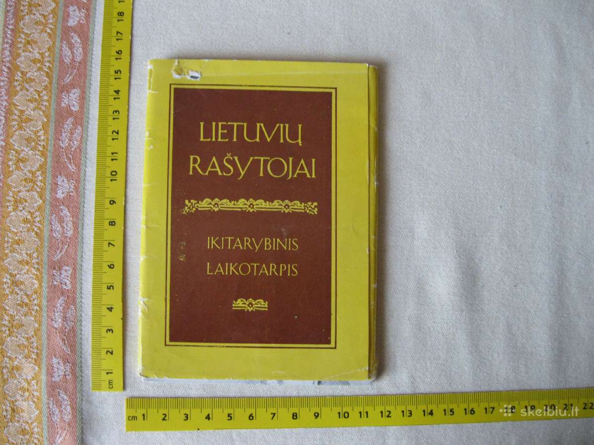 Lietuviu Rašytojai Ikitarybinis Laikotarpis