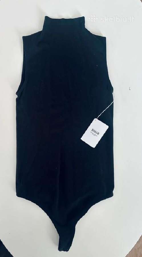 Prabangus juodas Wolford Viscose String Body triko - nuotraukos Nr. 2