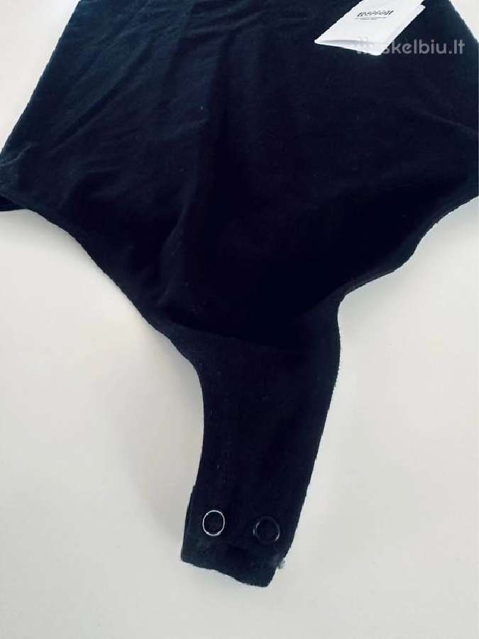 Prabangus juodas Wolford Viscose String Body triko - nuotraukos Nr. 3
