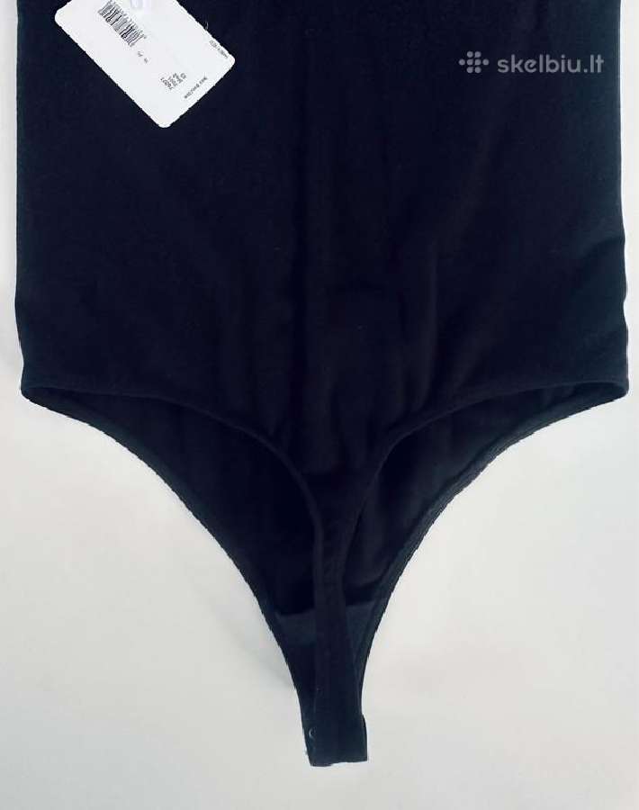 Prabangus juodas Wolford Viscose String Body triko - nuotraukos Nr. 10