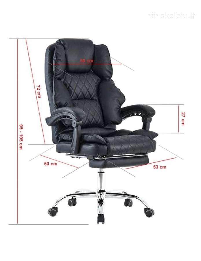 Ergonomiška vadovo / biuro kėdė su gulėjimo funkci - nuotraukos Nr. 6