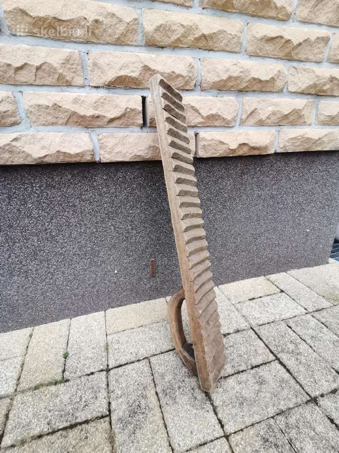 Senovinė medinė rankų darbo lyginimo Rintė - nuotraukos Nr. 2