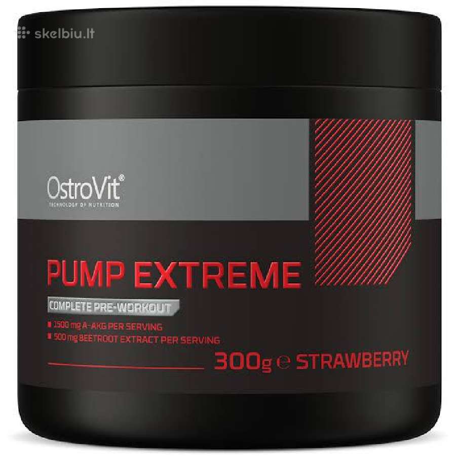 Ostrovit Extreme Preworkout Braškių skonio 300g