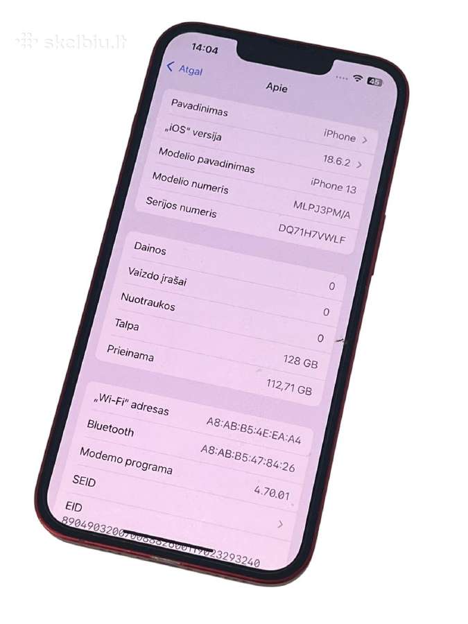 iPhone 13 128gb + 3 mėn. garantija - nuotraukos Nr. 5