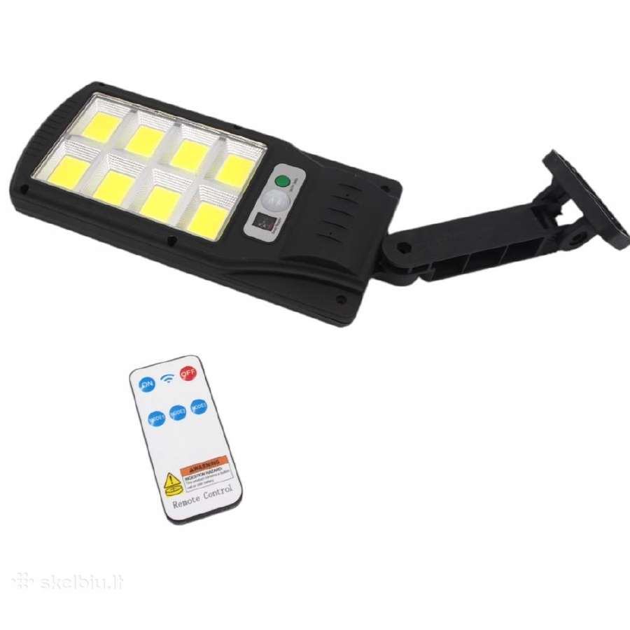 LED Lauko šviestuvas su saulės baterija panele