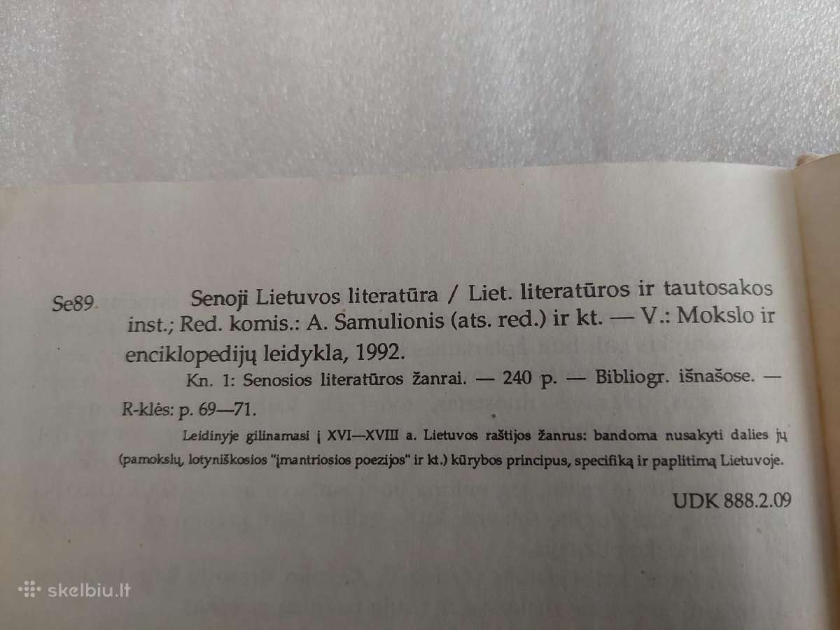 Senosios literatūros žanrai - nuotraukos Nr. 4