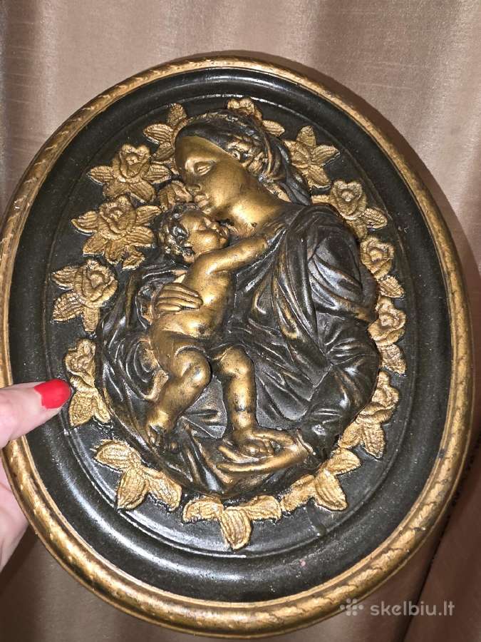 Vintage gipso paveikslas - nuotraukos Nr. 7