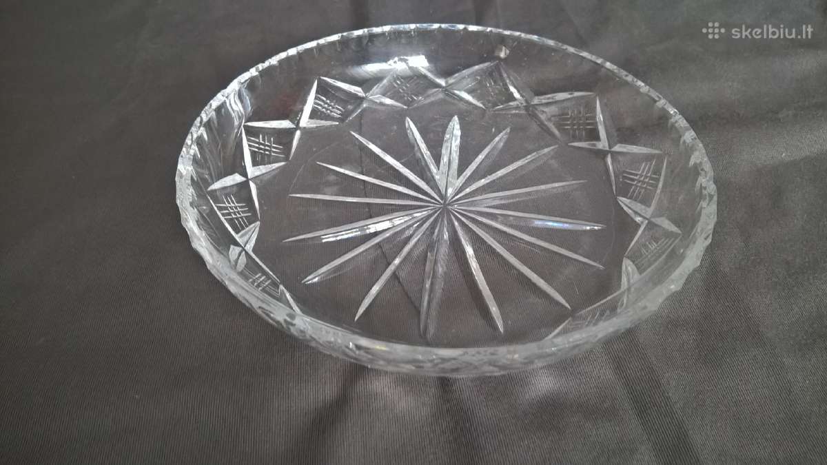 Krištolinė vaza-lėkštė 18cm