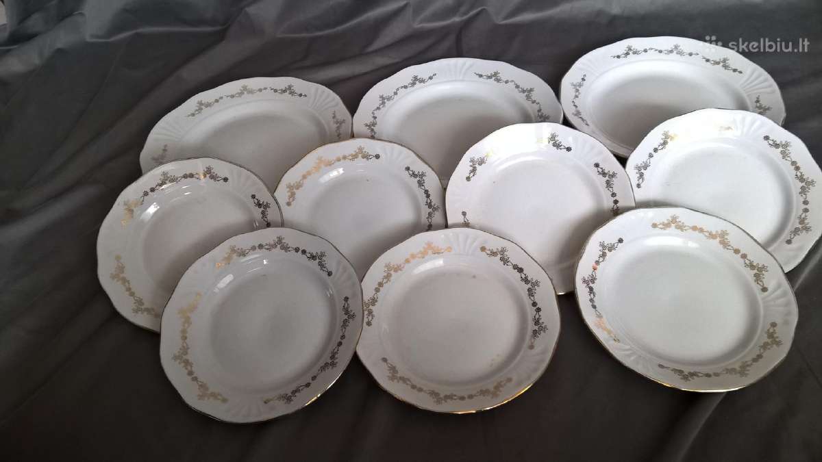 Senos lėkštės 16 ir 23 cm Rygos fabrikas.