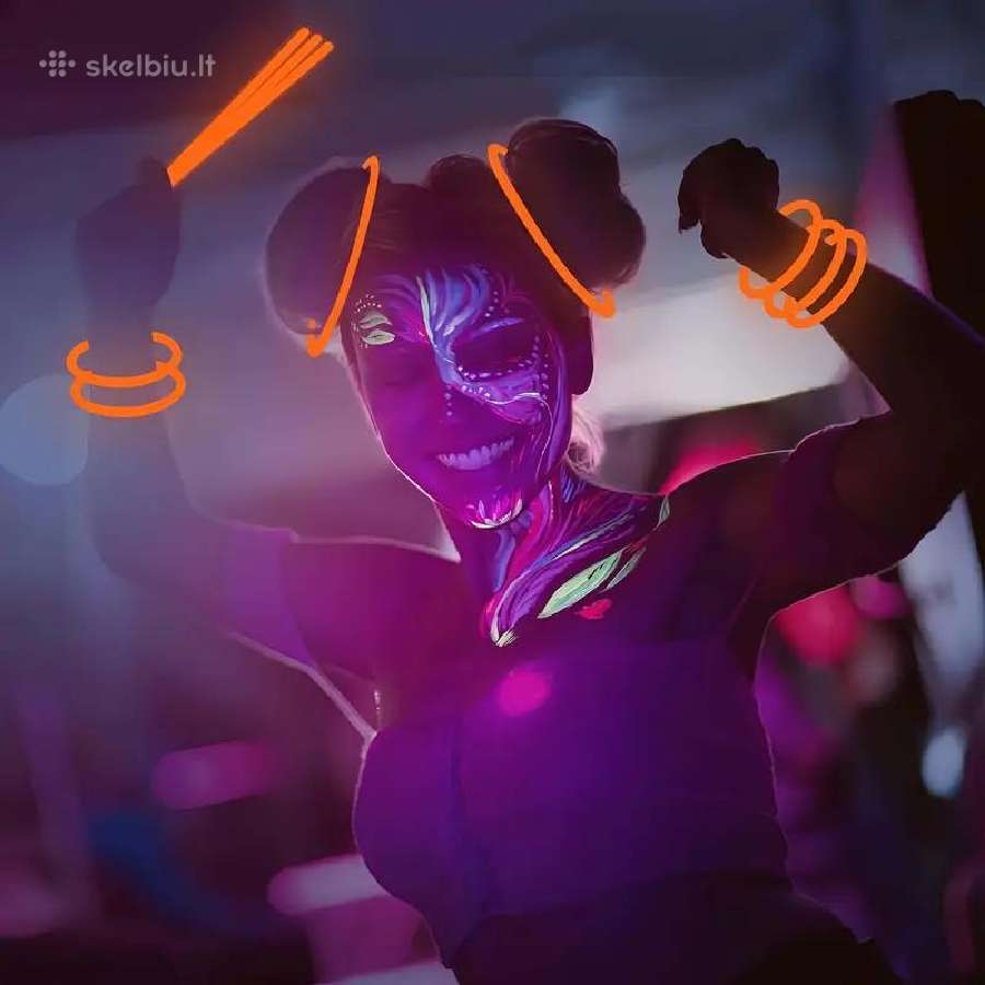 Geltonų neoninių lazdelių rinkinys – 100 vnt. - nuotraukos Nr. 14