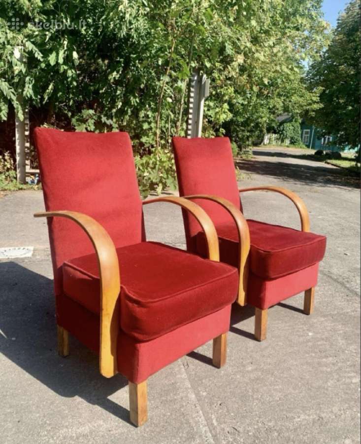 Art deco krėslai foteliai kėdės sofa