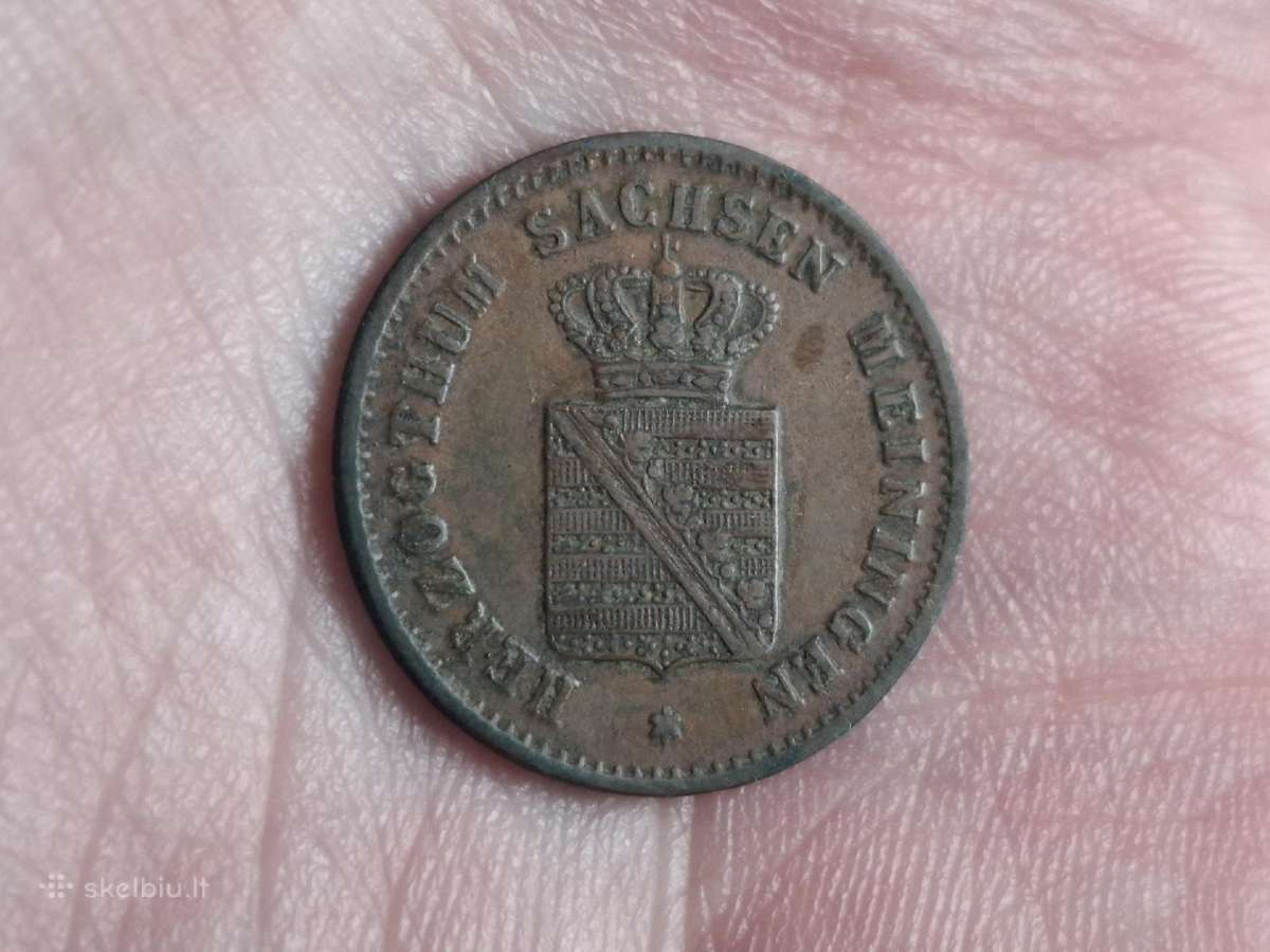Sachsen - Meiningen 2 pfennige 1862 - nuotraukos Nr. 2