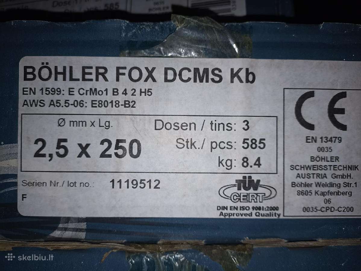 Suvirinimo elektrodai Bohler