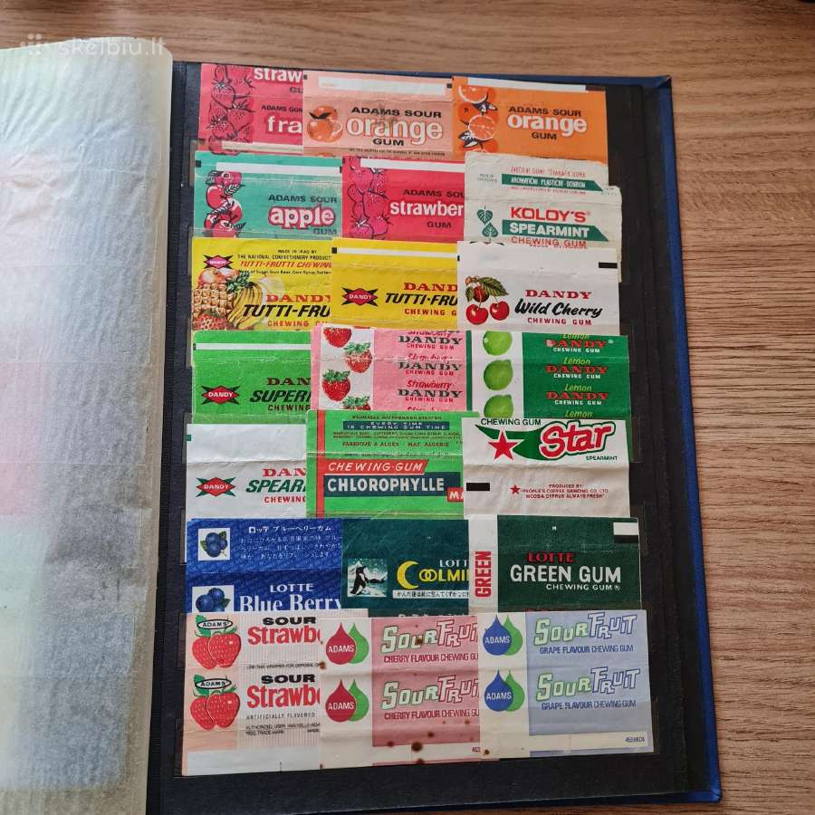 Kramtomos gumos popieriukai